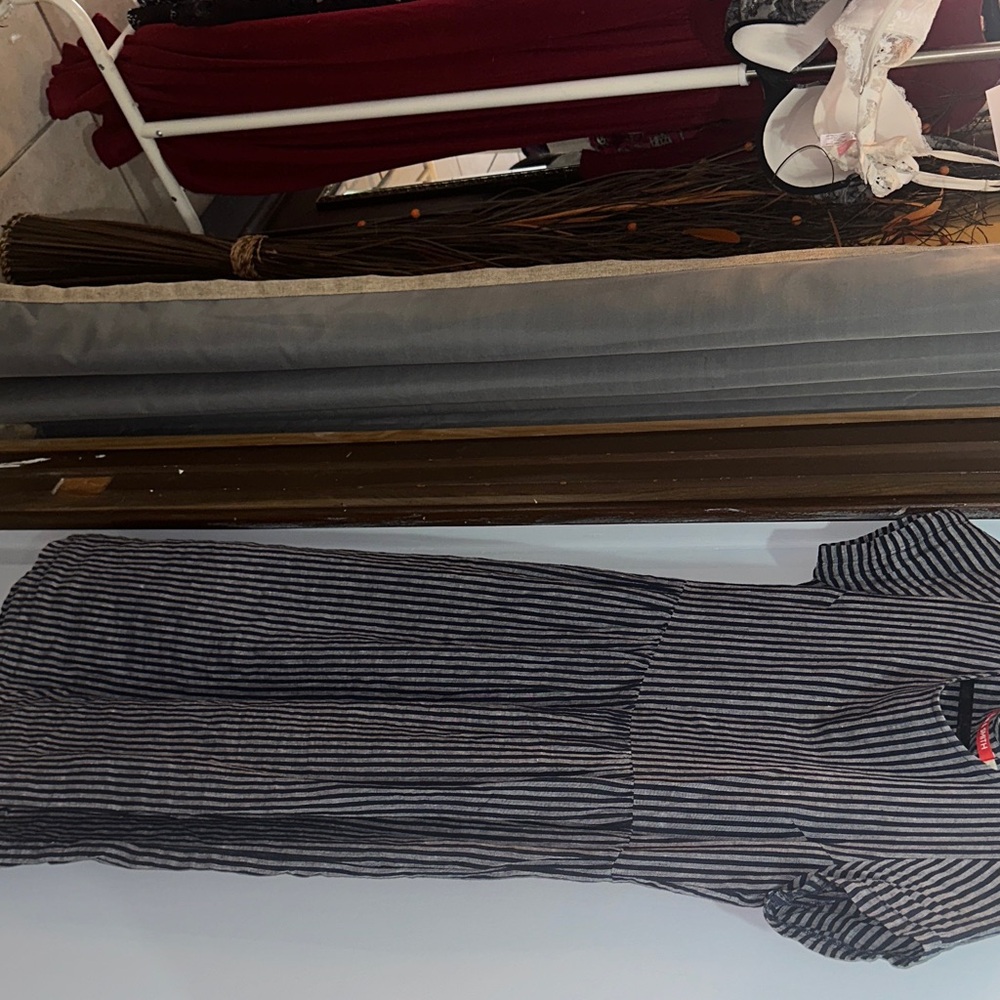 Pyne & Smith Navy and White Striped Dress